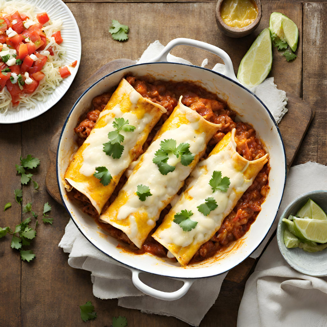Lime & Basil Chicken Enchiladas